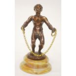 Louis Kley (1833-1911) bronze figure & stand