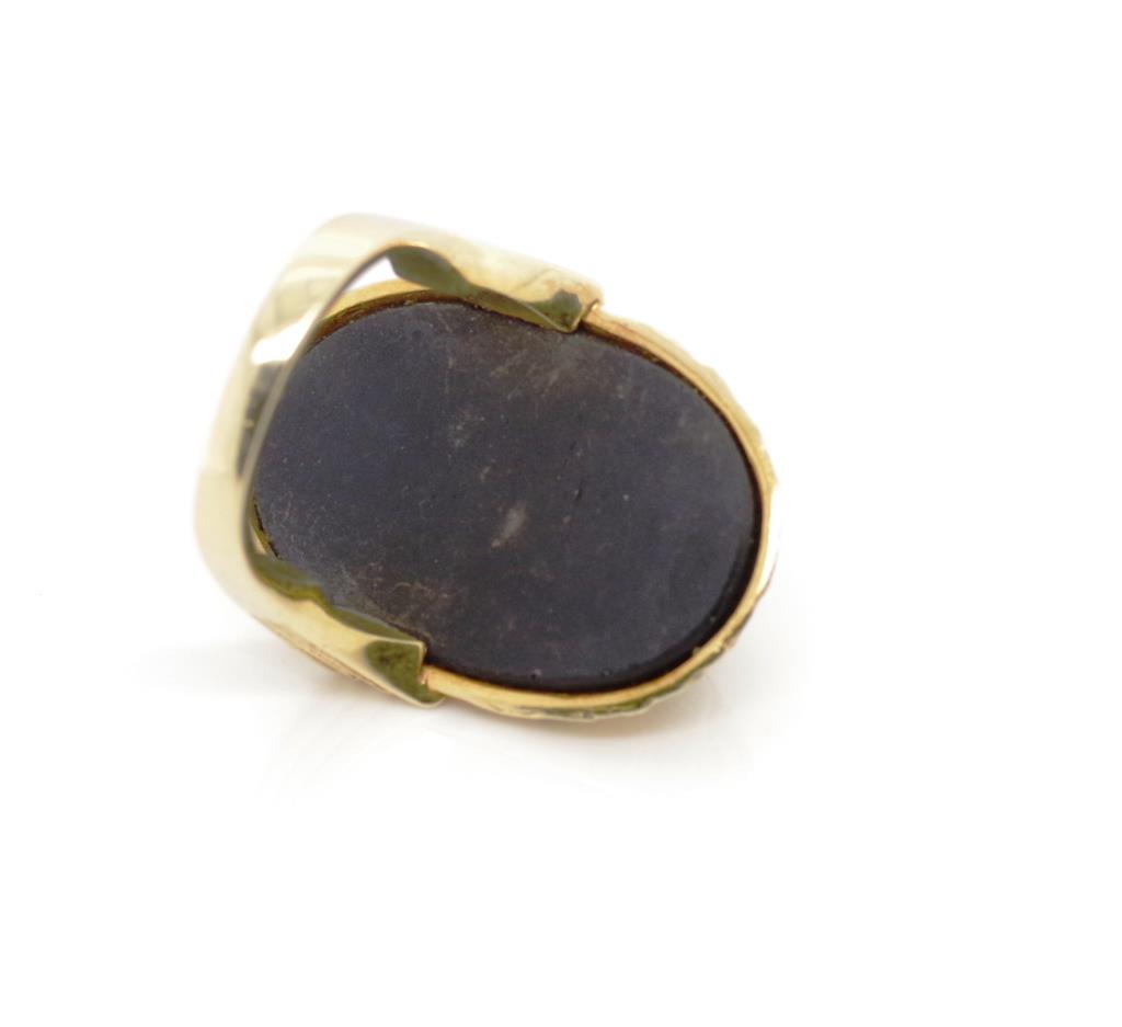 14ct yellow gold, onyx and diamond ring - Image 5 of 5