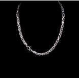 Sterling silver "Byzantine" chain link necklace