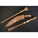 Three various vintage weapons