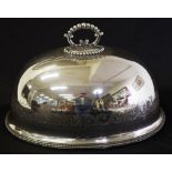 Good Large Edwardian silver plate food dome