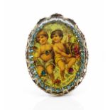 Early 20th C. costume jewellery Putti brooch