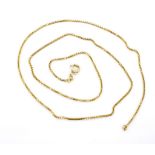 18ct yellow gold box chain necklace