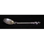 Antique German silver anointing spoon