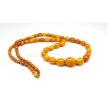 Vintage amber beaded necklace