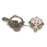 Two Scottish Costume jewellery brooches