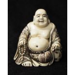 Japanese carved ivory Hotai figure