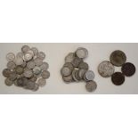 Quantity of Australian pre decimal silver coins