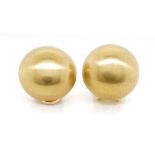 9ct yellow gold domed ear clips
