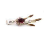 Scottish red grouse foot brooch