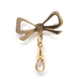 9ct rose gold watch bow brooch and swivel clasp