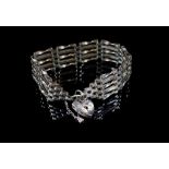 Sterling silver gatelink bracelet