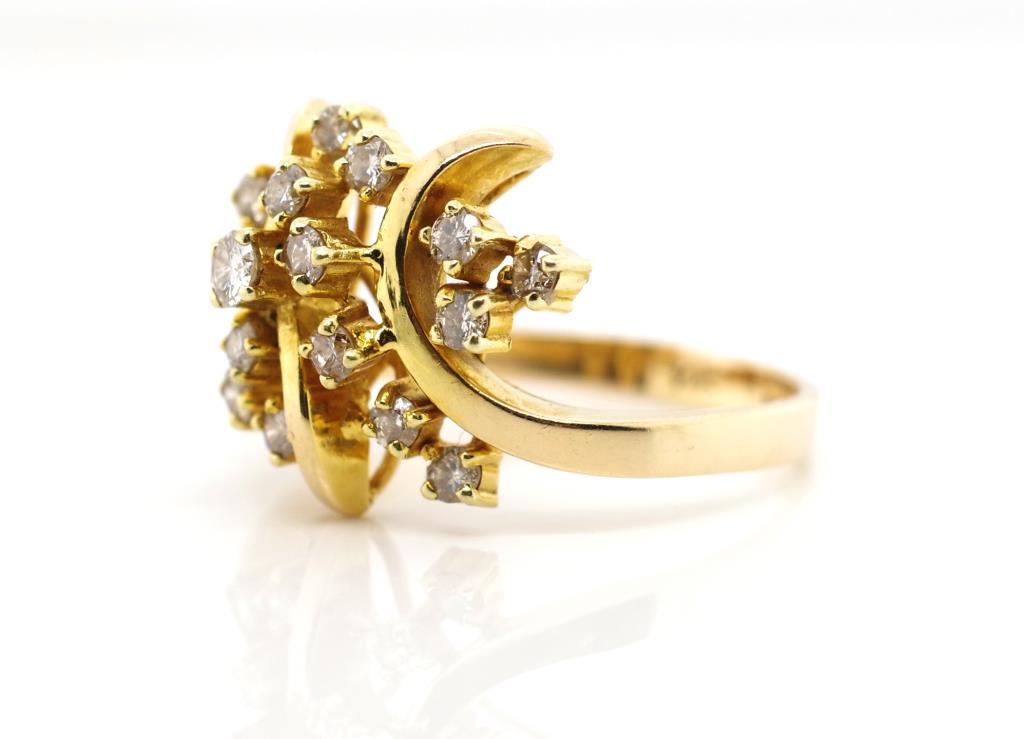 Diamond and 14ct yellow gold ring - Image 3 of 5