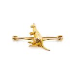 Antique Australian 9ct yellow gold brooch / pin