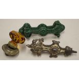 Three antique front door fittings