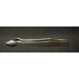 Pair Georgian Hester Bateman silver sugar tongs