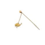 Antique Australian 9ct yellow gold emu stick pin