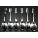 Set of six sterling silver teaspoons