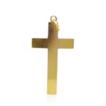Early 20th C. 15ct yellow gold handmade cross