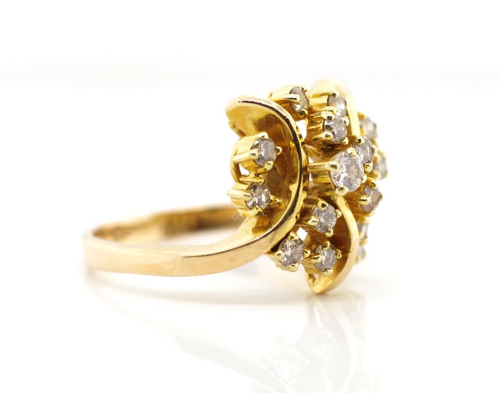 Diamond and 14ct yellow gold ring - Image 2 of 5