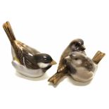 Two Royal Copenhagen ceramic bird figurines