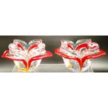 Pair of Murano art glass bowls