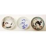 Three Japanese very fine porcelain dishes