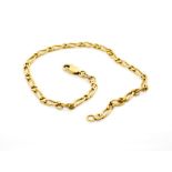 18ct yellow gold fiagro chain link bracelet