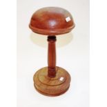 Vintage timber pedestal hat stand
