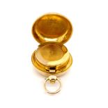 Edwardian 9ct yellow gold sovereign case