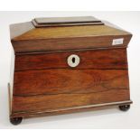 Victorian rosewood tea caddy