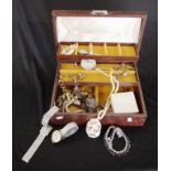 Box of various vintage costume jewellery