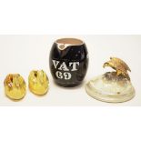 Three various ceramic bird figures