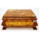 Inlaid wooden jewellery box