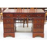 Antique style pedestal desk