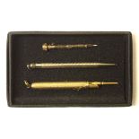 Victorian gilt metal mechanical pen & pencil