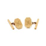 Australian art deco 9ct gold cufflinks