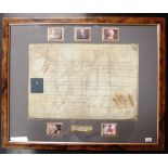 Framed George III Military Appointment Document