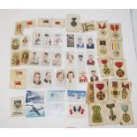 Collection of various vintage cigarette cards