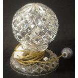Vintage cut crystal boudoir lamp