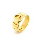 Antique 18ct yellow gold buckle ring