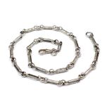 Fancy link silver fob chain