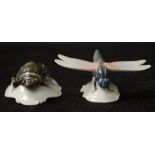 Two Rosenthal insect figures - Cicada & Dragon fly