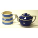 Australian R.Fowler pottery blue & white teapot