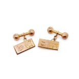 Antique Australian 9ct rose gold cufflinks