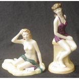 Two Royal Doulton"the bathers collection"figurines