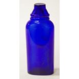 Vintage blue glass ' Optrex' solution bottle