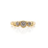 9ct two tone gold and cz ring