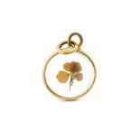 Antique yellow gold open window pendant