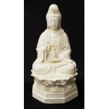 Good Chinese blanc-de-chine Guan Yin figure